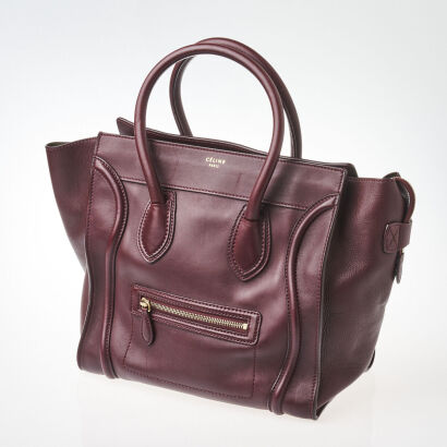 Celine Leather Luggage Tote Bag