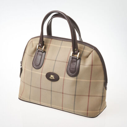 Burberrys Canvas Checker Bag
