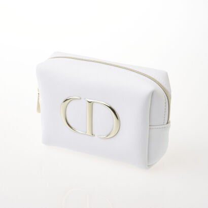 Christian Dior White Cosmetic Pouch