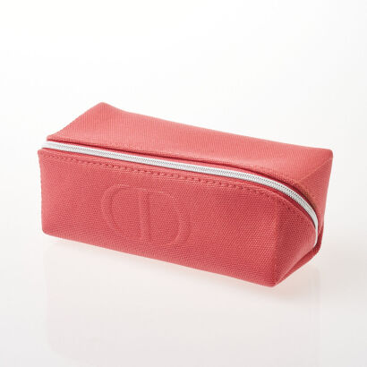 Christian Dior Coral Makeup Pouch