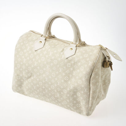 Louis Vuitton Dune Mini Lin Canvas Speedy 30 Bag