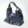 Gucci Shiny Blue Python Stirrup Bag