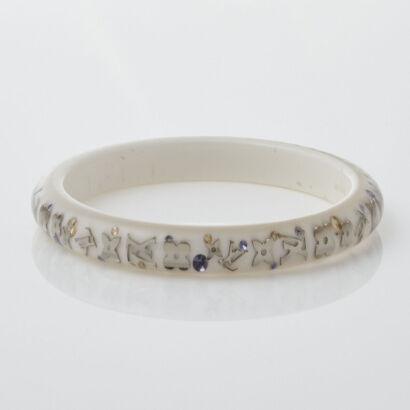 Louis Vuitton White Monogram Inclusion Bangle
