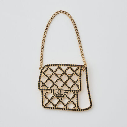 Chanel Crystal Flap Bag Brooch