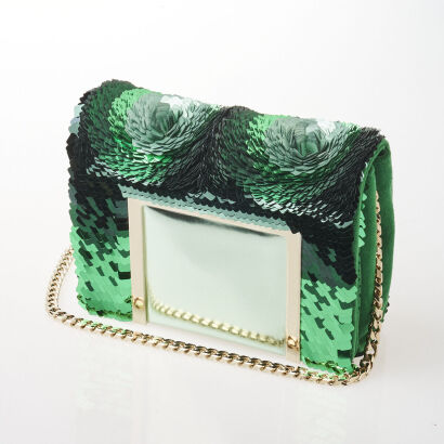 Jimmy Choo Green Sequin Bag