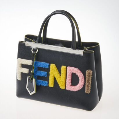 Fendi 2Jours Shearling Logo Bag