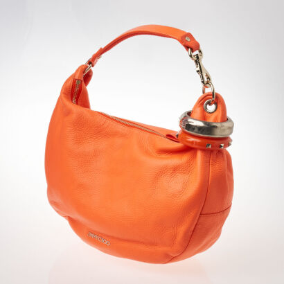 Jimmy Choo Neon Orange Solar Bag