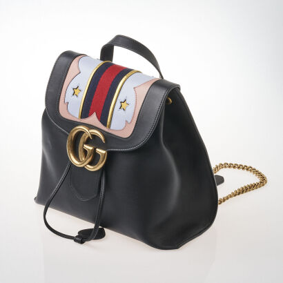 Gucci Marmont Web Heart GG Backpack