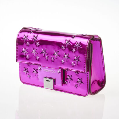 Jimmy Choo Rebel Mini Metallic Pink Bag