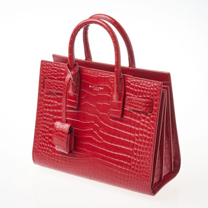 Yves Saint Laurent Nano Croc Embossed Sac de Jour Bag