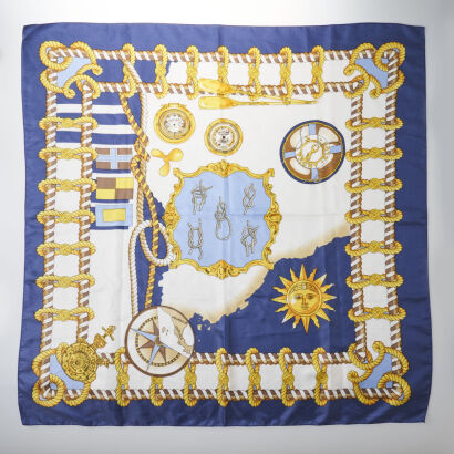 Nautical Silk Scarf