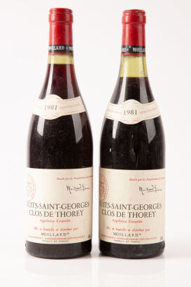 (2) 1981 Moillard Nuits St Georges 1er Cru Clos de Thorey