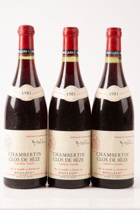 (3) 1981 Moillard Chambertin Grand Cru Clos de Beze