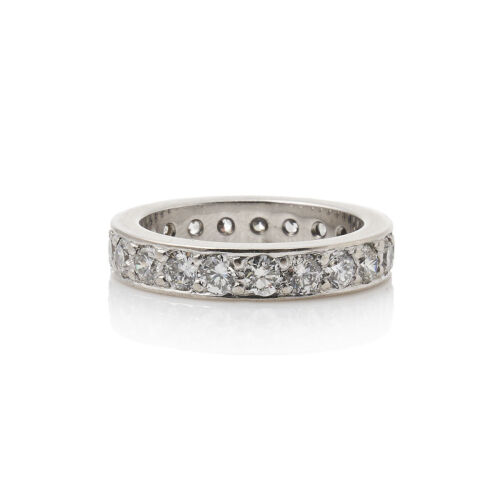 A Handcrafted Full Circle 2.35ct Diamond Band in 18ct White Gold