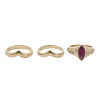 Handmade, Marquise Cut Ruby & Diamond ring Set in 18ct Yellow Gold - 2