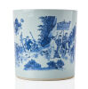 A Large Chinese Blue and White Porcelain Brush Pot