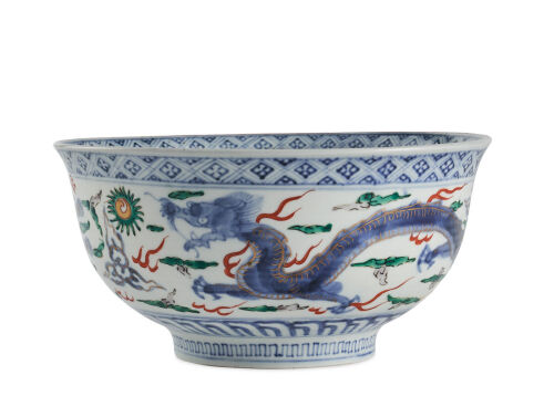A Large Chinese Blue and White Porcelain Bowl