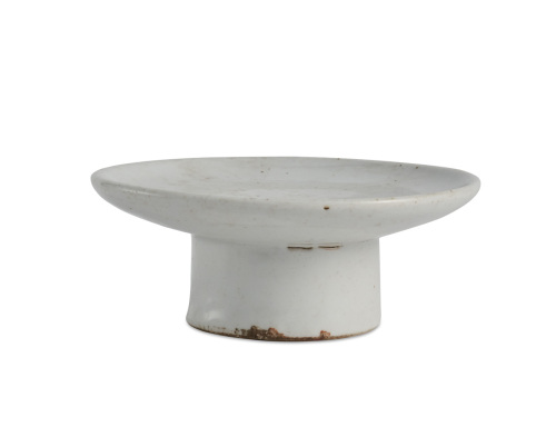 A 19th Century Chinese White Glazed 'high foot' Plate