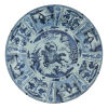 A Large Blue and White Porcelain Plate