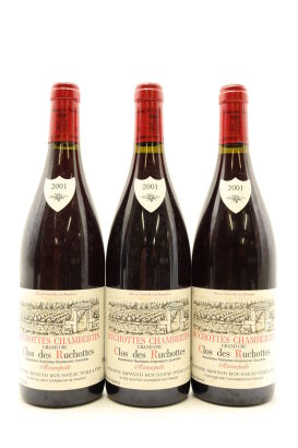 (3) 2001 Domaine Armand Rousseau Pere et Fils Ruchottes-Chambertin Grand Cru 'Clos des Ruchottes' Monopole, Cote de Nuits [JR17]