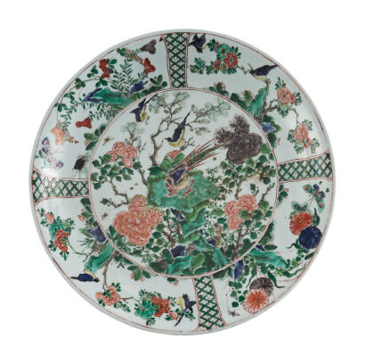 A Large Famille Verte Plate