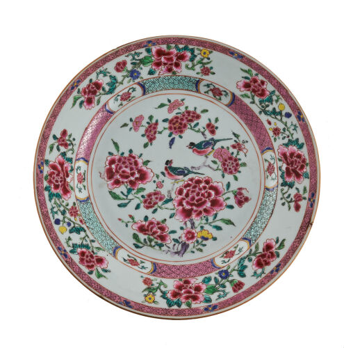 An 18th Century Chinese Export Famille Rose Plate