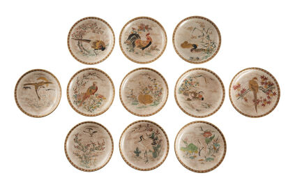 A Set of 11 Japanese Satsuma Plates