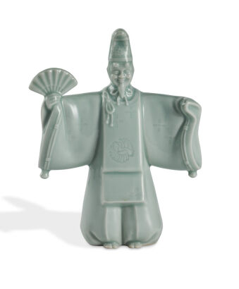 A Japanese Celadon Statue