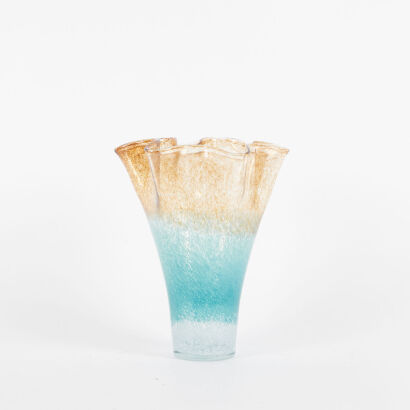 A Large Art Glass Handkerchief Vase