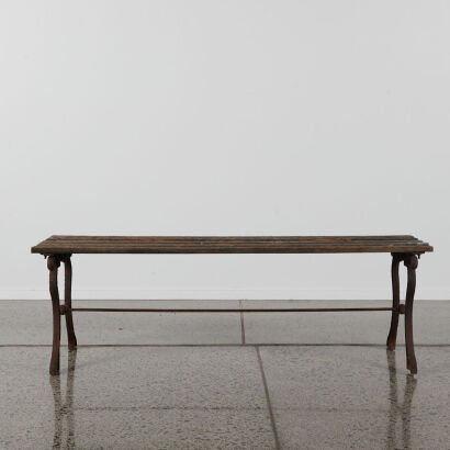 A Classic Rustic Garden Bench