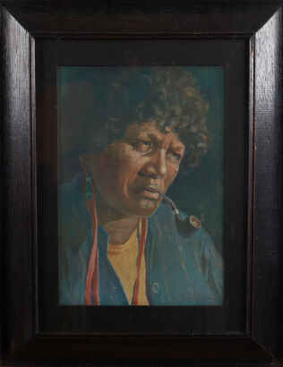 GWYNETH RICHARDSON Maori Woman With Pipe