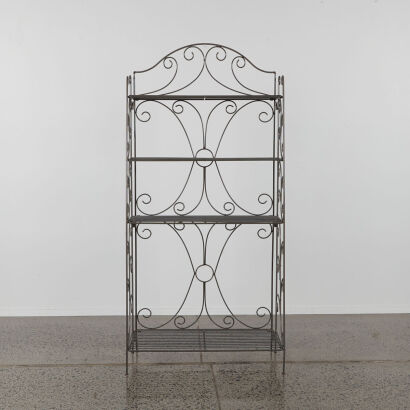A Wire Framed Shelving Unit