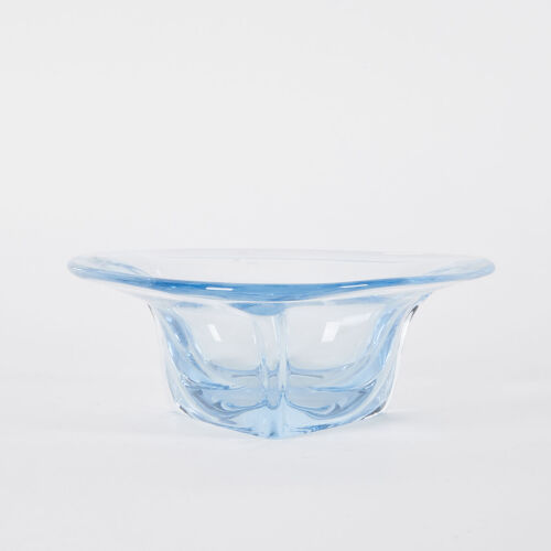 An Art Glass Bowl With A Triangular Base