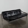 A Tim Bates For Pieff Kadia Leather And Chrome Sofa - 2