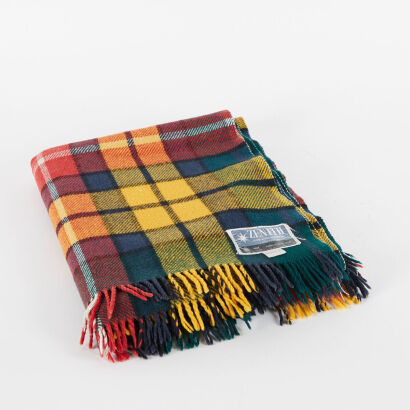 A Zenith New Zealand Wool Plaid Blanket