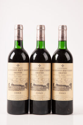 (3) 1983 Chateau La Mission Haut Brion, Pessac Leognan