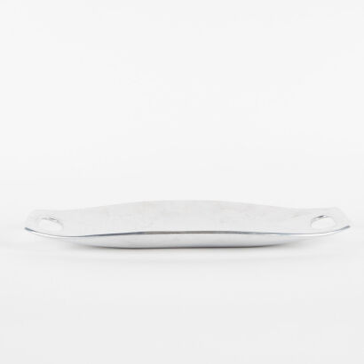 A Modernist Alloy Handled Platter by Nambe Design