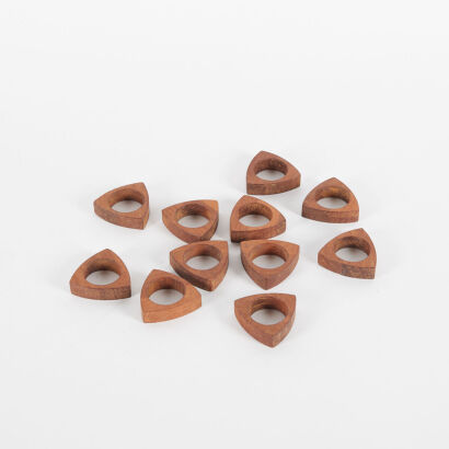 A Set Of Eleven Vintage Danish Serviette Holders