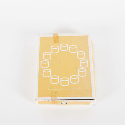 A Set Of 12 Ehlen Johansson For Ikea Interlocking Ceramic Tealight Holders
