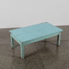 A Small Rustic Timber Table Painted Blue - 2
