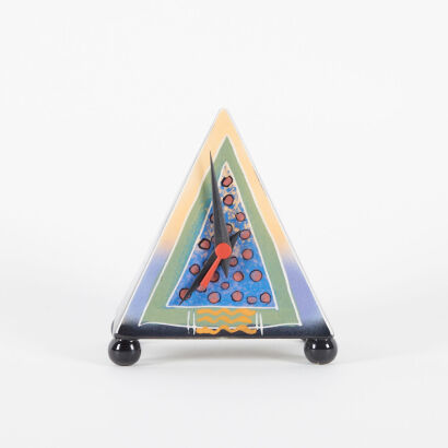 A Brendan Adams New Zealand Colourful Pottery Clock