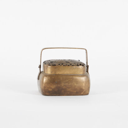 An Antique Brass Hand Warmer