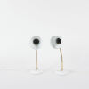 A pair Of White Retro Gooseneck Bedside Lamps - 2