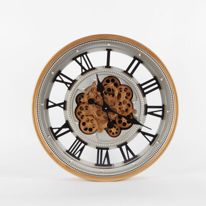 A Large Moving Gears Wall Clock