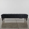 A Black Velvet Ottoman