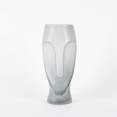A Fantastic Frosted Glass Head Vase