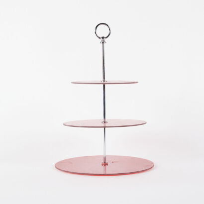 A Glass three Tier Cake Stand