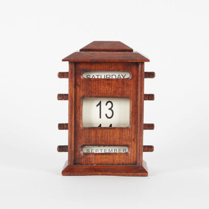 A Wooden Perpetual Desk Calendar