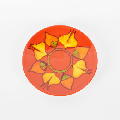 A Poole Delphis Abstract Large Ceramic Charger