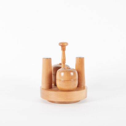 A Retro Lazy Susan Table Setting